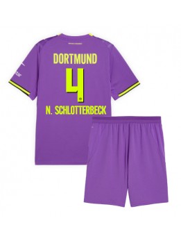 Otroški Nogometna dresi replika Borussia Dortmund Nico Schlotterbeck #4 Tretji 2026-27 Kratek rokav (+ hlače)